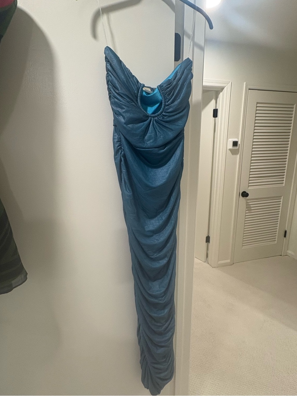 NWOT Blue Strapless BodyCon Dress